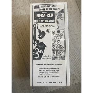 Vintage Sibert & Co Bakelite Infra-red Heat Handheld Massager Original Box